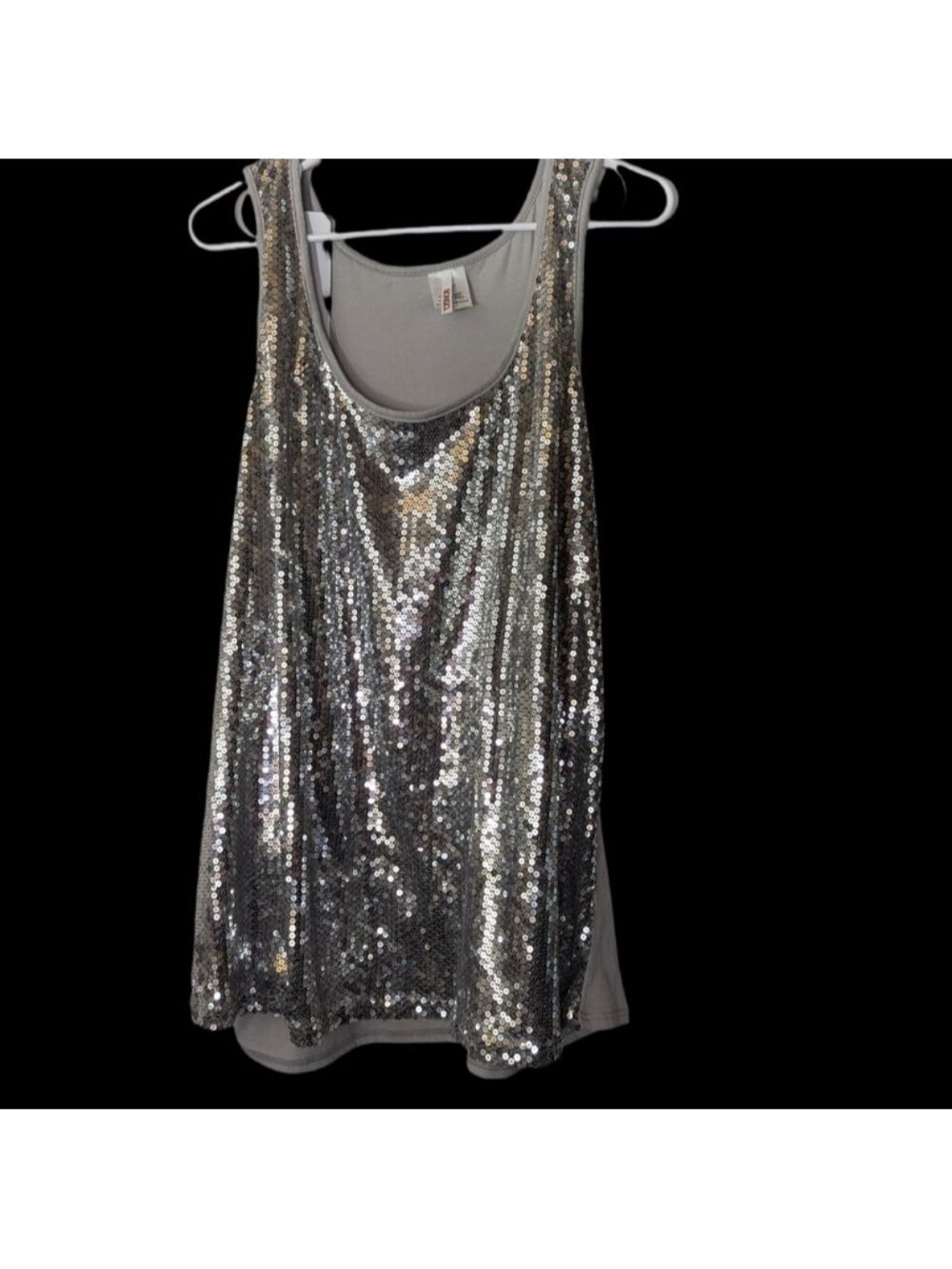 Silver Sequin Tank Top 3x